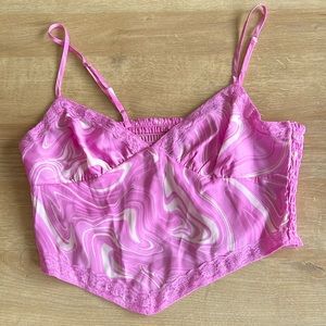 wild fable by target marbled lace satin top